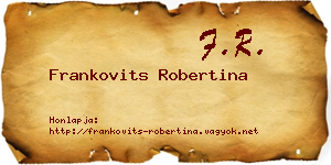 Frankovits Robertina névjegykártya